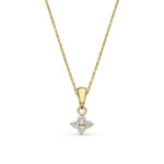 Arany pici medál fehér cirkónia kövekkel - M305SC