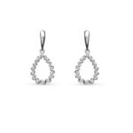 Fehér arany női fülbevaló fehér cirkónia kövekkel - F369FC