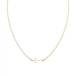 Arany női nyaklánc kereszt medállal állítható hosszúsággal (42/45 cm) - L3S