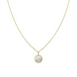 Arany női nyaklánc fix kerek medállal állítható hosszúsággal (42/45 cm) - L4S