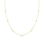 Arany női nyaklánc végtelen jel díszítéssel állítható hosszúsággal (42/45 cm) - L7S