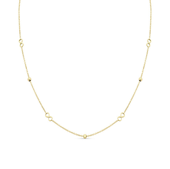 Arany női nyaklánc végtelen díszítéssel - L7S Arany női nyaklánc végtelen jel díszítéssel állítható hosszúsággal (42/45 cm) - L7S - Image 1