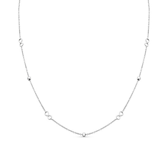 Fehér arany női nyaklánc végtelen díszítéssel - L7F Fehér arany női nyaklánc végtelen jel díszítéssel állítható hosszúsággal (42/45 cm) - L7F - Image 1