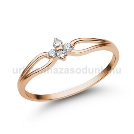 Női rozé arany gyémánt gyűrű - E305RB09