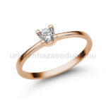 Női rozé arany gyűrű cirkónia kővel - E309RC