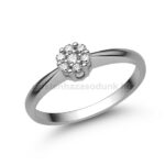 Női fehér arany gyűrű cirkónia kövekkel - E347FC