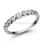 Női fehér arany gyémánt gyűrű - E369FB37