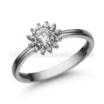 Női fehér arany gyűrű cirkónia kövekkel - E370FC