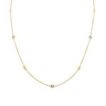 Arany női nyaklánc cirkónia kövekkel állítható hosszúsággal (42/45 cm) - L8S
