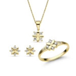 Női arany ékszer szett cirkónia kövekkel - SZETT308SC