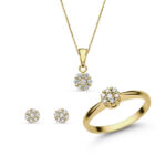 Női arany ékszer szett cirkónia kövekkel - SZETT347SC
