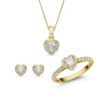 Női arany ékszer szett cirkónia kövekkel - SZETT356SC