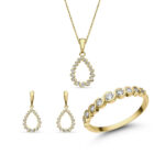 Női arany ékszer szett cirkónia kövekkel - SZETT369SC