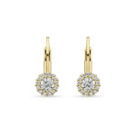 Arany sok köves gyerek fülbevaló fehér cirkónia kövekkel - GYF73