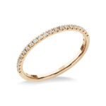 Házassági évfordulós rozé arany gyűrű cirkónia kövekkel - UH8011RC