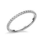 Házassági évfordulós fehér arany gyűrű cirkónia kövekkel - UH8012FC