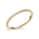 Házassági évfordulós rozé arany gyűrű cirkónia kövekkel - UH8012RC