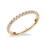 Házassági évfordulós rozé arany gyűrű cirkónia kövekkel - UH8014RC