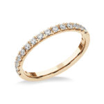 Házassági évfordulós rozé arany gyűrű cirkónia kövekkel - UH8015RC