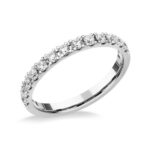 Házassági évfordulós fehér arany gyűrű cirkónia kövekkel - UH8016FC